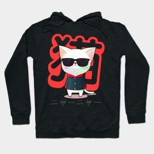 Cat with Sunglasses Hoodie